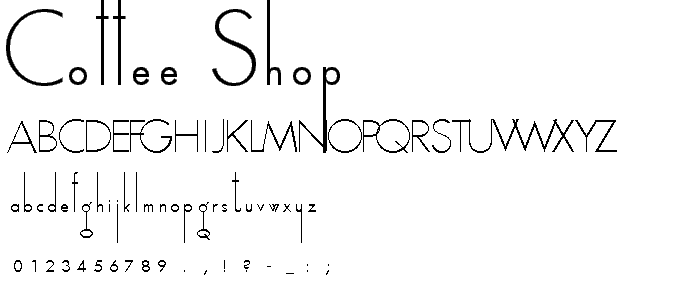 Coffee Shop font